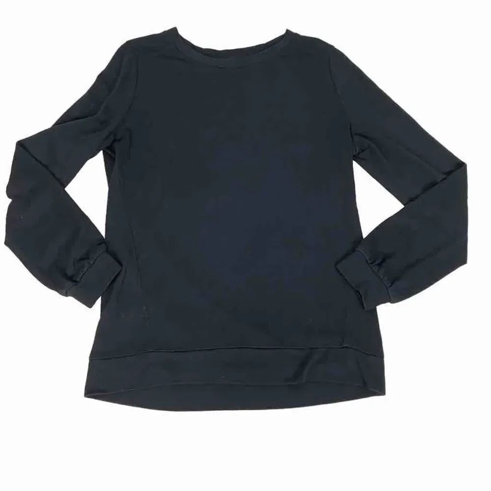 Loft Black Crewneck Top size Small